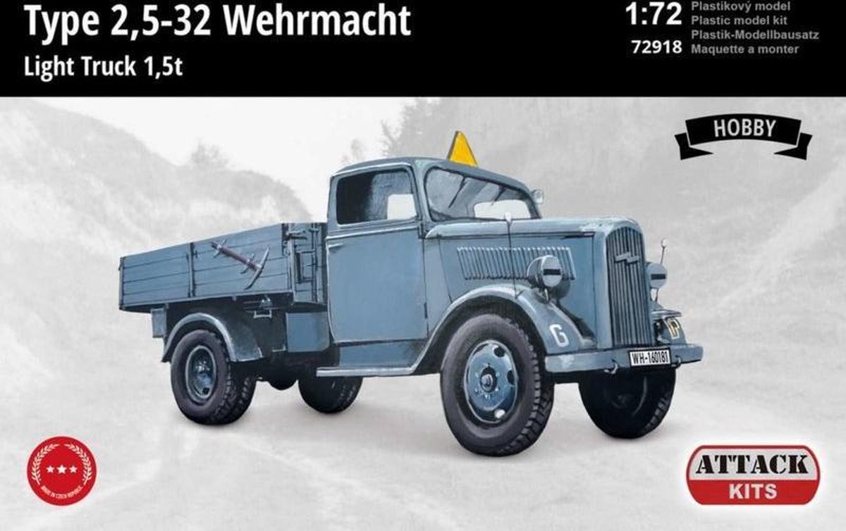 Attack | 72918 | Opel Blitz (Type 2,5-32) Wehrmacht 1,5t Light Truck | 1:72